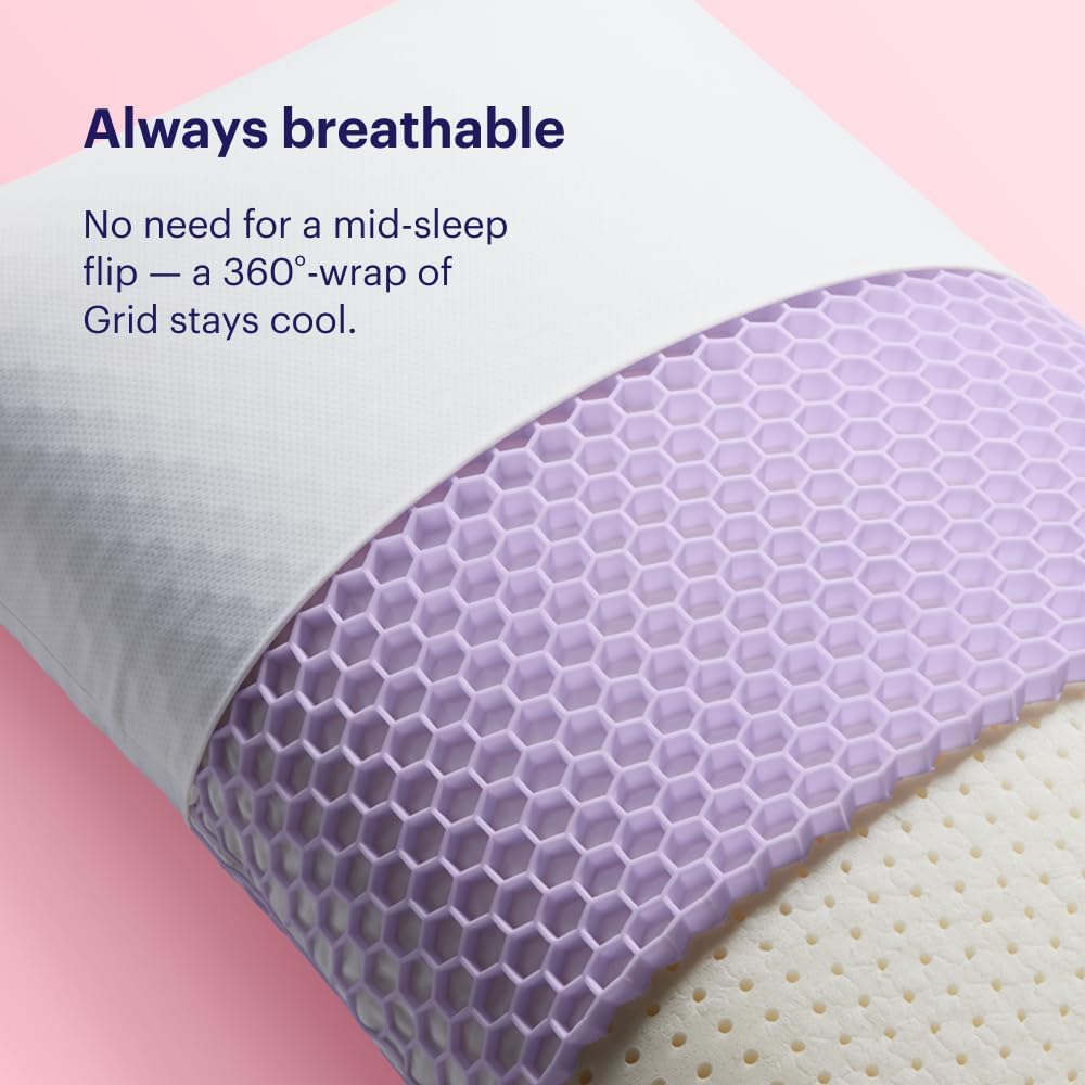 Almohada Purple Harmony - Loft mediano, tamaño King, almohada de gel