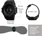 Reloj Digital al Aire Libre con Brújula, Altímetro, Barómetro, termómetro, Pedometro, a prueba de agua, para Deportes Extremos, Hombre