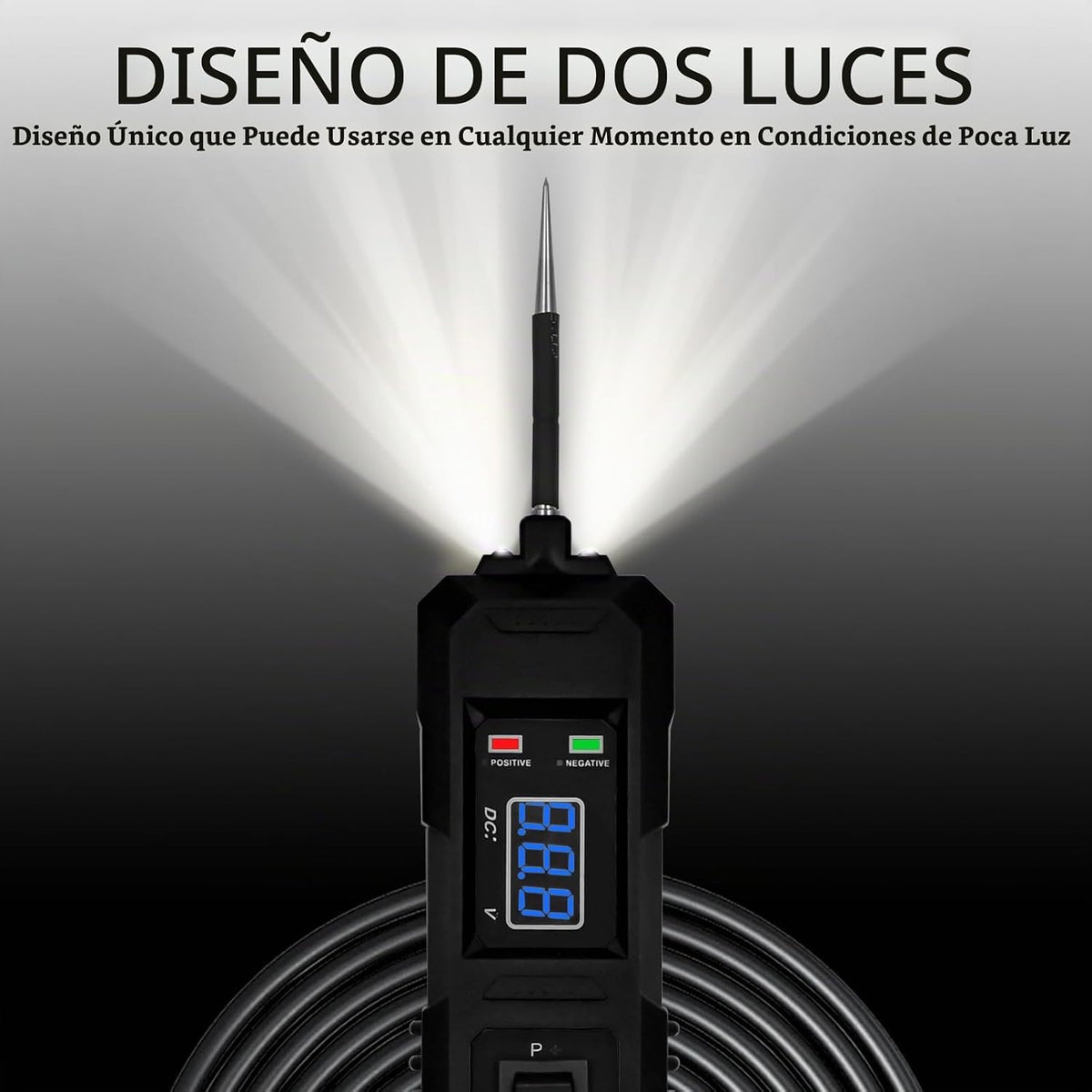 Probador de sonda de circuito de alimentación del coche de 6V-48V DC con