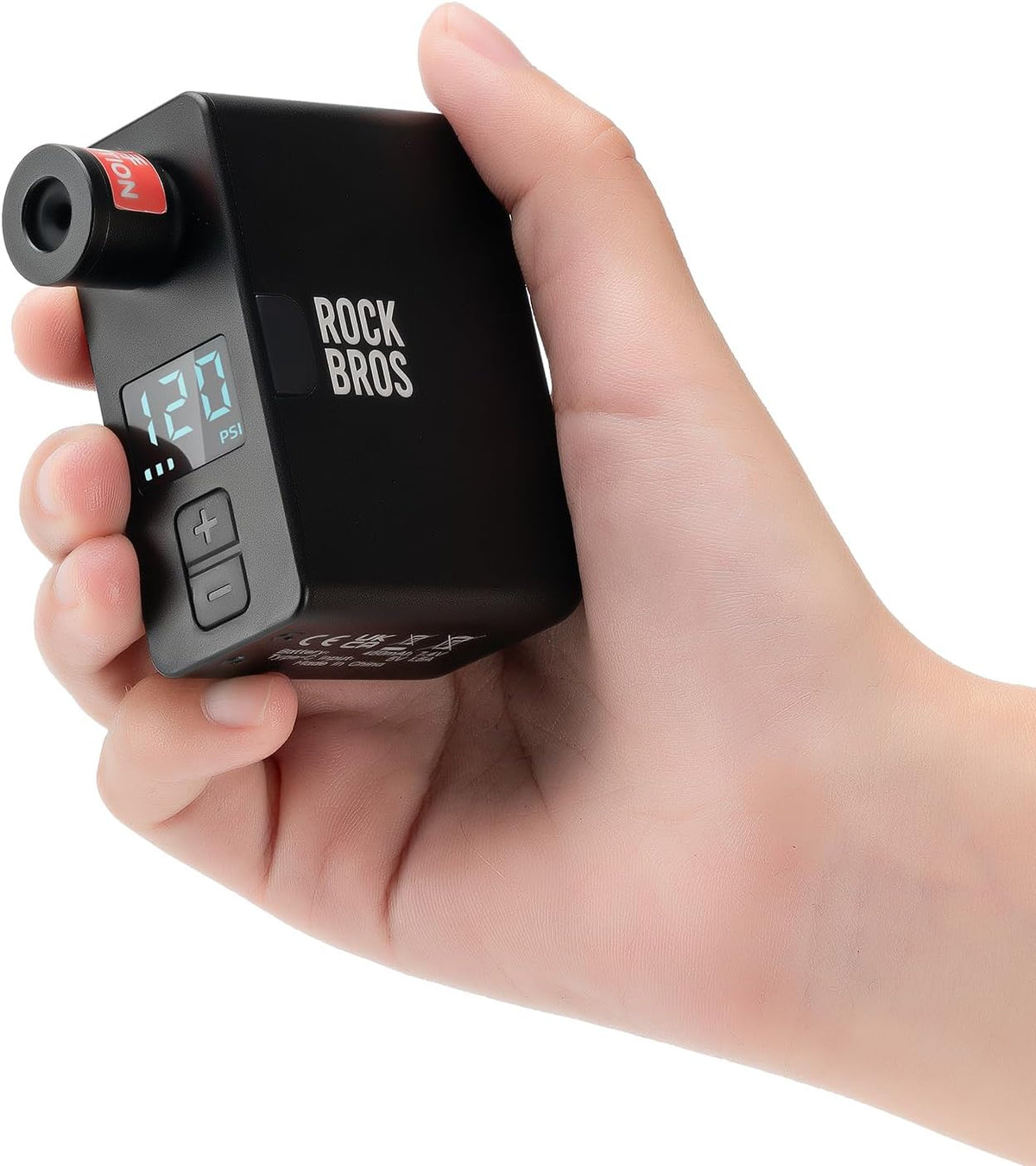 ROCKBROS Mini bomba eléctrica de bicicleta con pantalla LED, máx. 1...