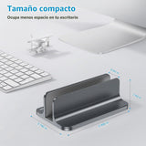 OMOTON Soporte vertical para laptop, soporte de aluminio de escrito...