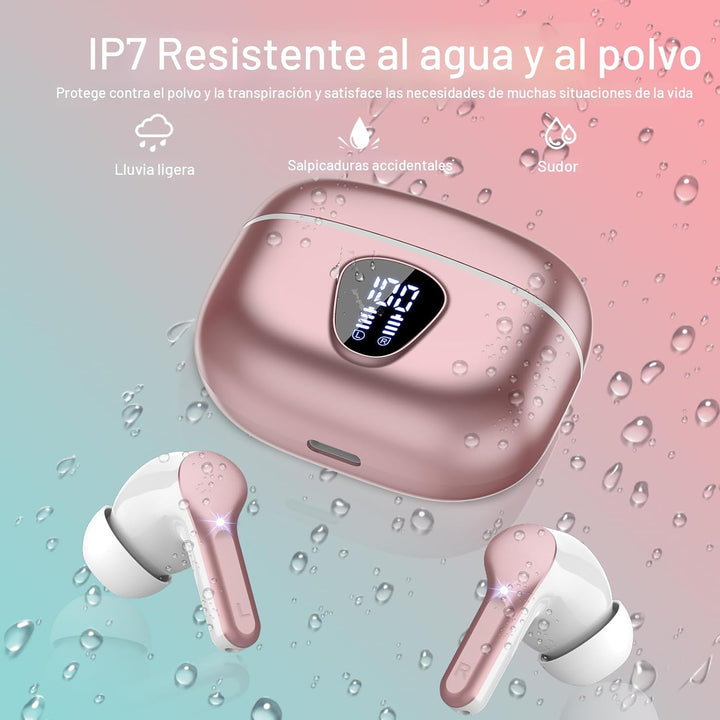 Auriculares inalámbricos, Bluetooth 5.4, estéreo de alta fidelidad,...