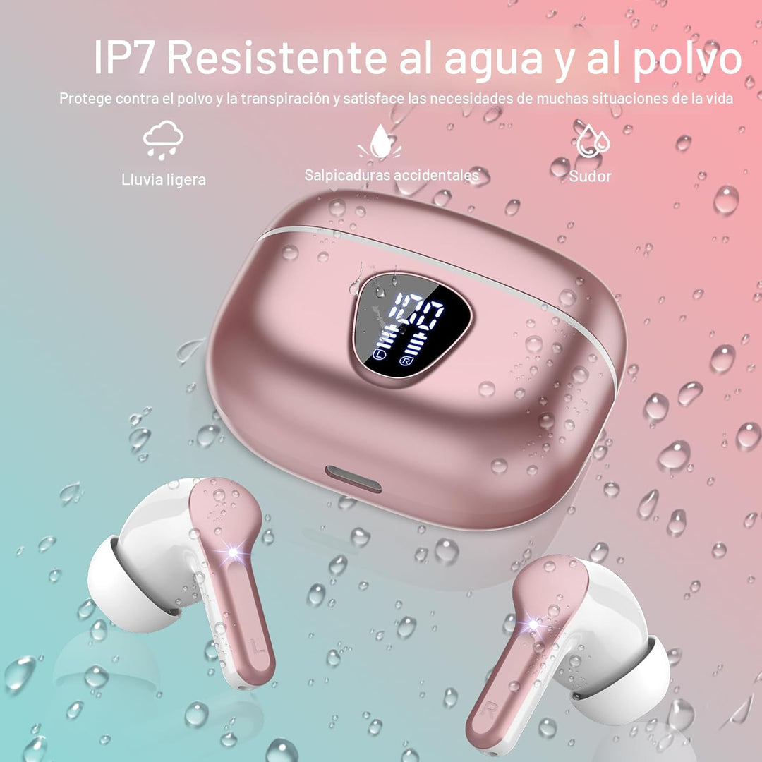 Auriculares inalámbricos, Bluetooth 5.4, estéreo de alta fidelidad,...