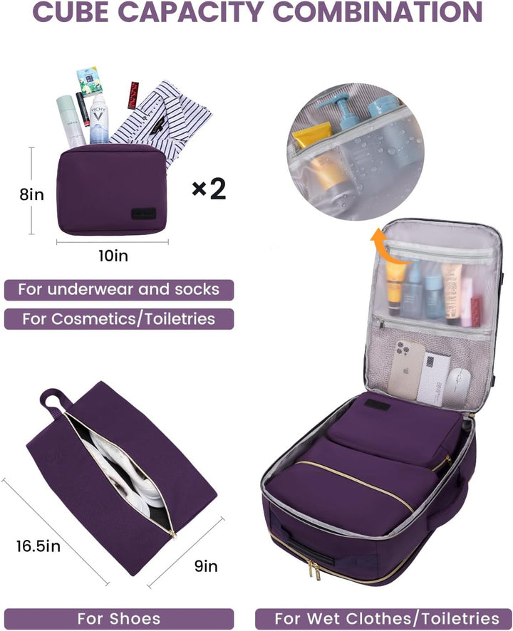 LOVEVOOK Mochila de equipaje de mano artículo personal bolsa de via...