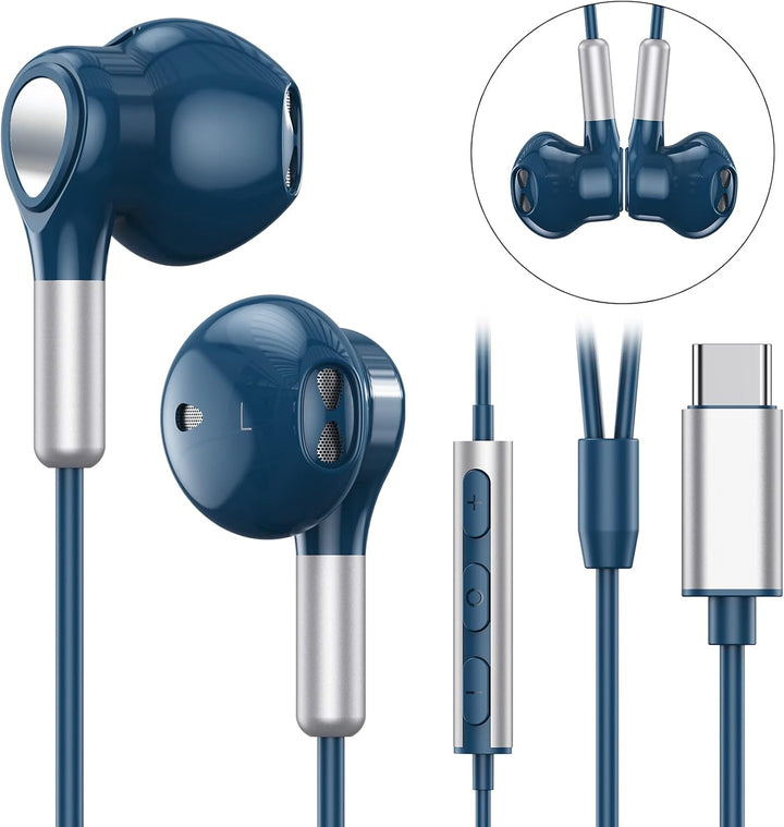 Auriculares USB C para Samsung Galaxy S24 S23 Ultra S22 S21 FE S20...