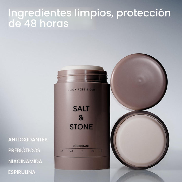 Salt &amp; Stone Desodorante sin aluminio | Protección extra fuerte...