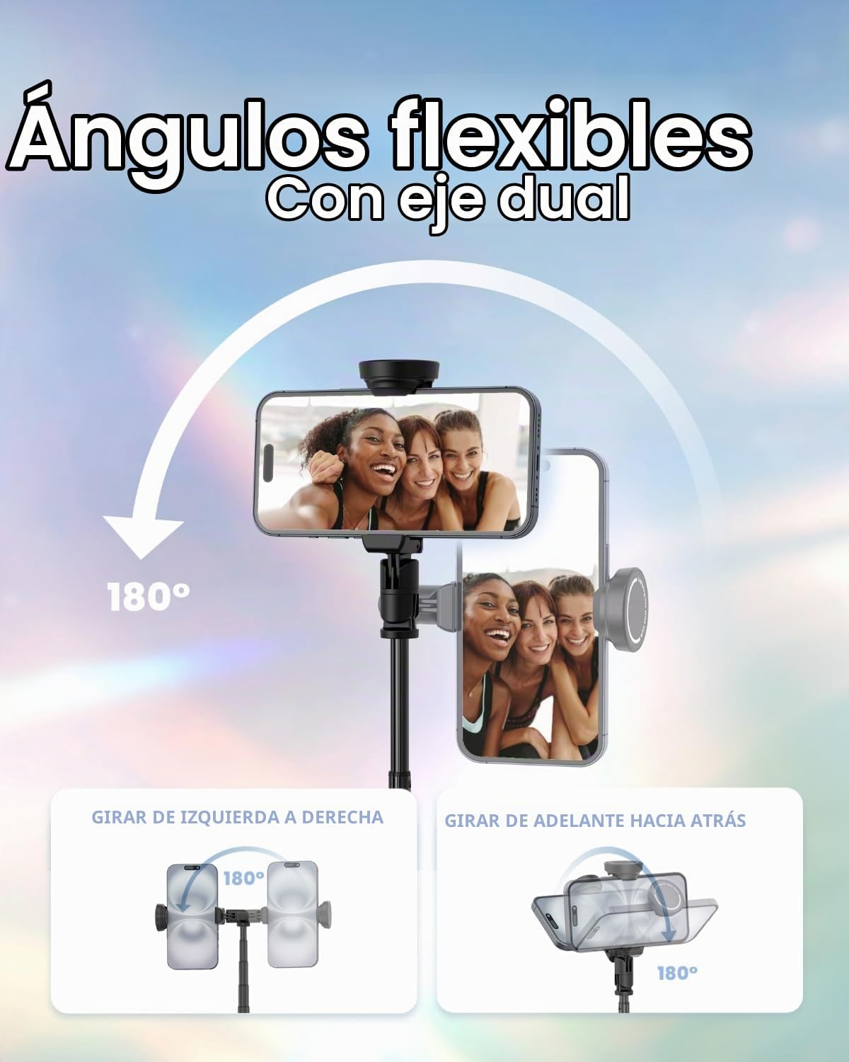 KraftGeek JustTap - Trípode de teléfono para iPhone, con apertura
