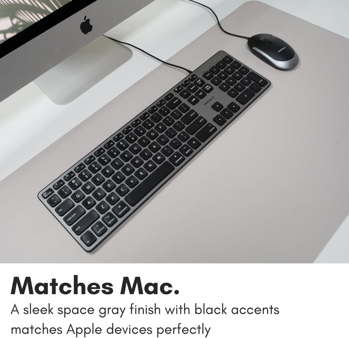 Teclado retroiluminado Macally para Mac - Silencioso, elegante y fu...