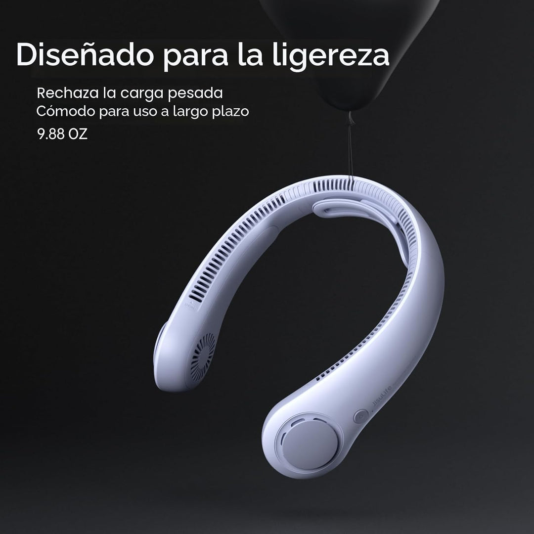JISULIFE Ventilador de cuello portátil actualizado: collarín manos...