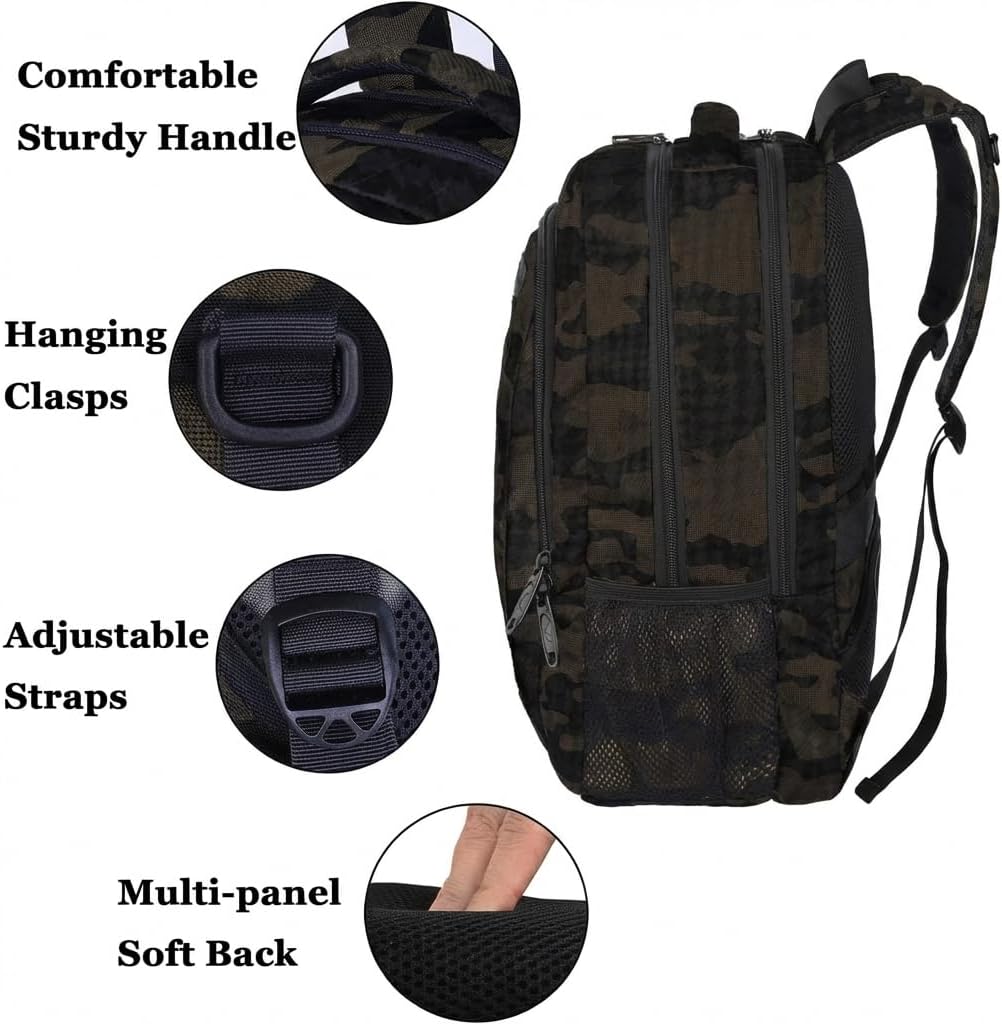 MATEIN - Mochila para laptop de 15.6 pulgadas, resistente mochila d...