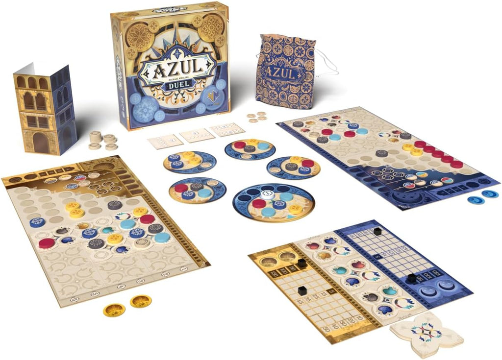 Asmodee Azul Duel Juego de mesa – Juego de estrategia competitivo de colocación de fichas cara a cara, impresionante arte de mosaico y juego rápido para niños y adultos, a partir de 8 años, 2