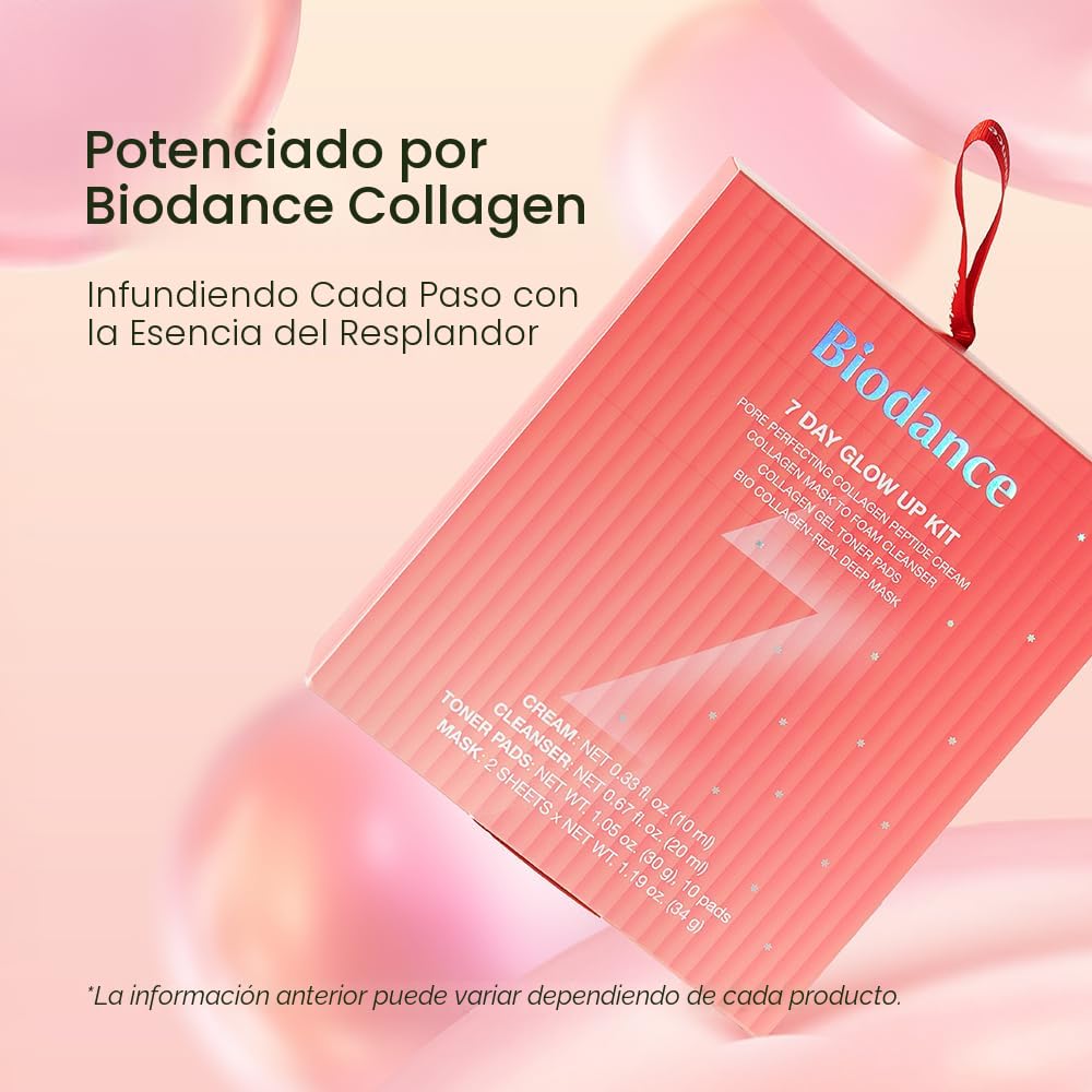 BIODANCE Kit de brillo para 7 días: juego de regalo de colágeno par...