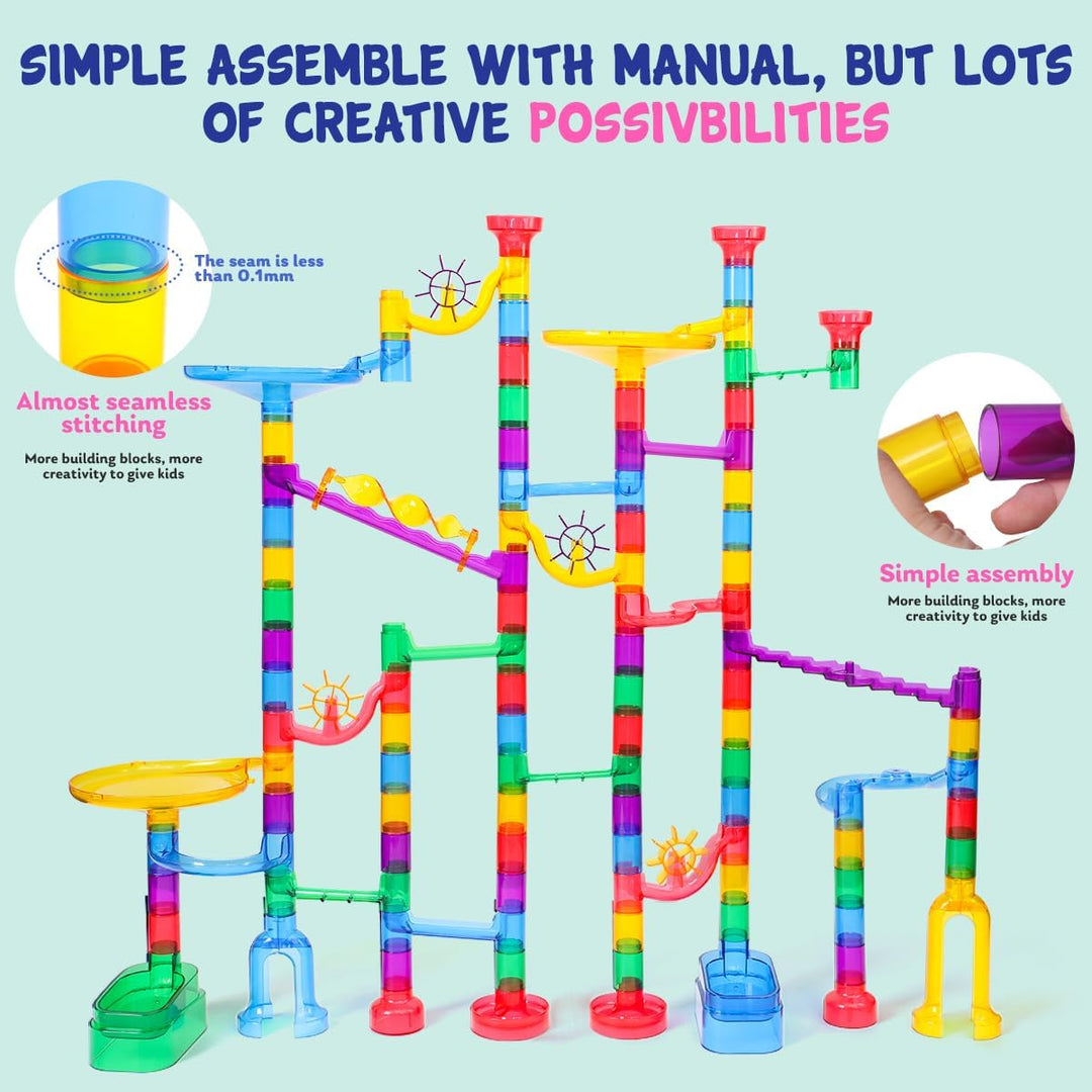 Meland Marble Run - Juego de construcción de laberinto de mármol de...