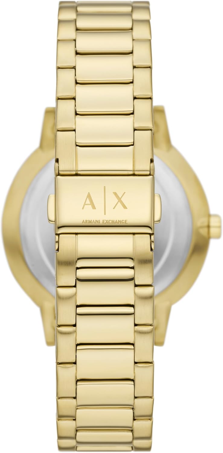 A|X Armani Exchange Reloj para hombre con pantalla analógica de tres manecillas y correa de acero inoxidable o cuero, reloj para hombre
