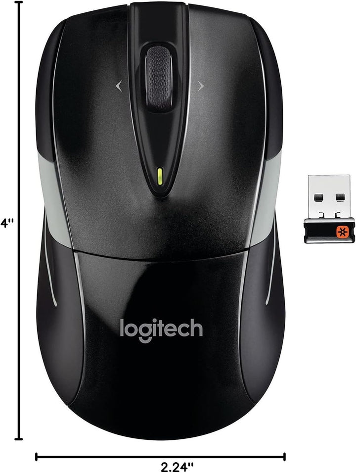 Mouse inalámbrico de Logitech M525, Negro \/ Gris Paquete de 10