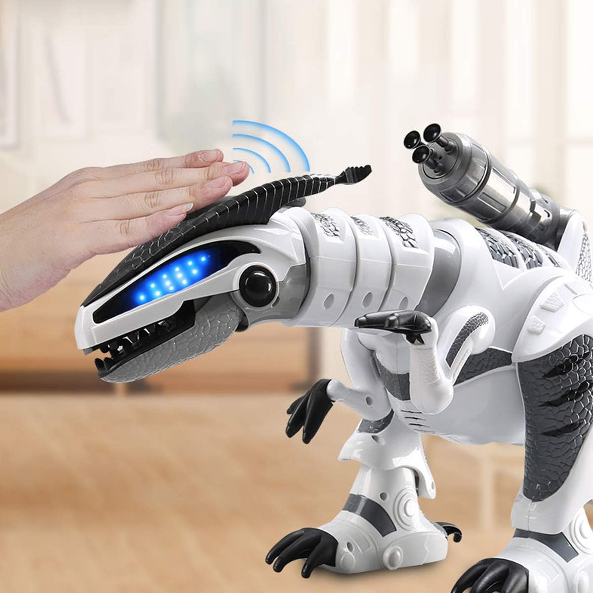 Fistone RC Robot Dinosaurio Inteligente Interactivo Juguetes de Control Remoto Electrónico Robot que Camina, Baila, Canta con Modo de Lucha para Niños Niños Niñas Edad de 5, 6, 7, 8, 9, 10 y mayores