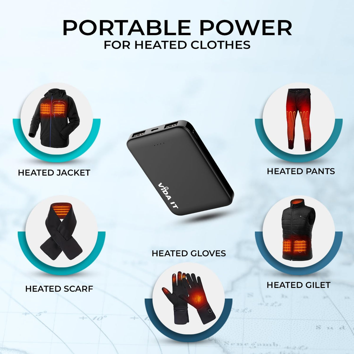 Vida IT Mini cargador portátil de 5000 mAh para iPhone Samsung celu...