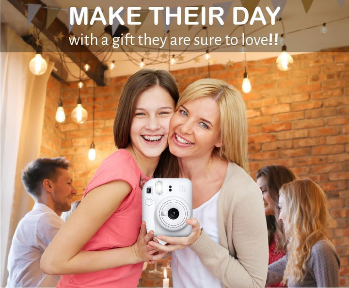 Fujifilm Cámara Instax Mini 12 de película instantánea color blanco...