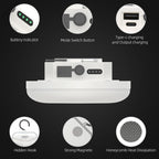 Lámpara Linterna Colgante LED para Tienda de Campamento Recargable Portátil Impermeable para Exteriores con Alimentación por Batería para Glamping, Interior, Apagones, Reparación de Coche (Atenuación Infinita