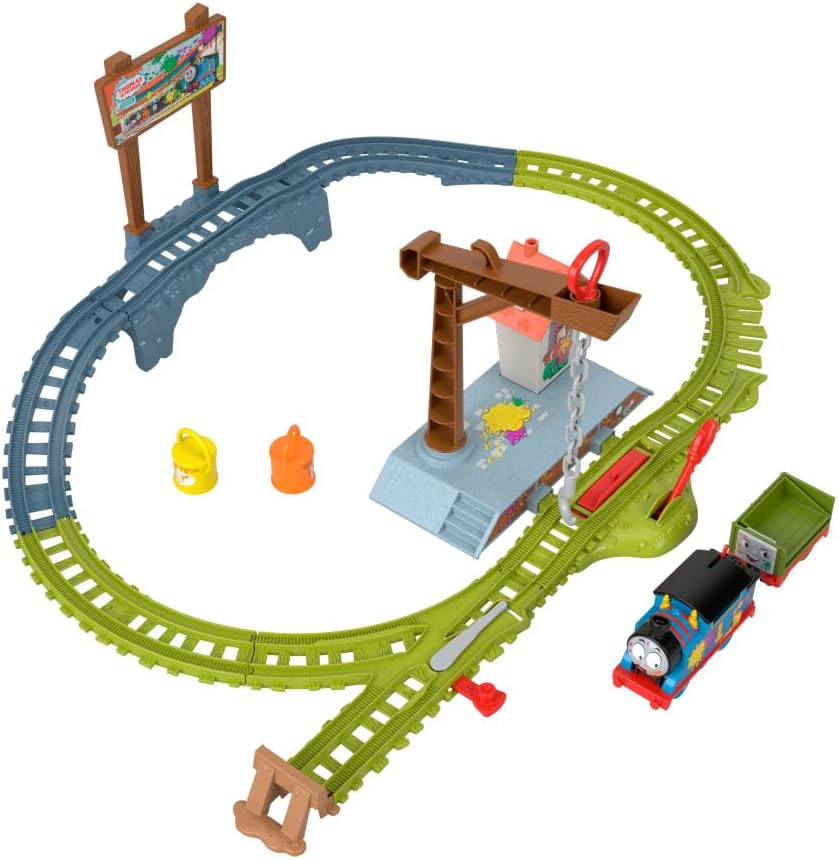 Thomas &amp; Friends - Juego de tren motorizado, entrega de pintura...