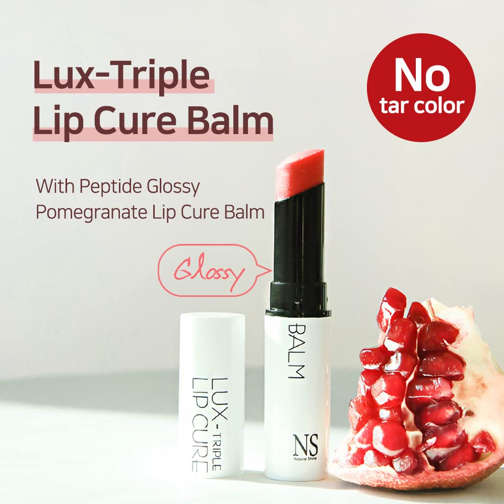 Lux Triple Lip CURE Glossy Balm HERA (rosa rojo) (0.17 onzas) 4 mil...