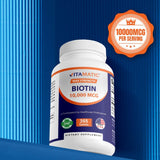 Vitamatic Biotina 10,000 mcg (10 mg) para cabello, piel y uñas más...