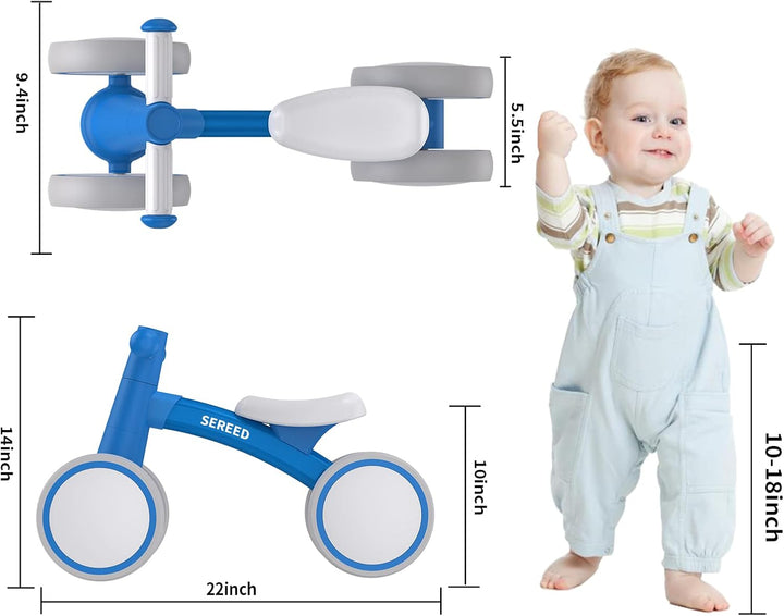 SEREED - Bicicleta de equilibrio para bebés de 1 año, niños