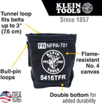 Klein Tools 80081 Juego de alicates, fabricado en EE. UU., conjunto con alicates de corte diagonal para herrero, cortadores laterales resistentes y bolsa de herramientas de lona resistente al fuego, 3