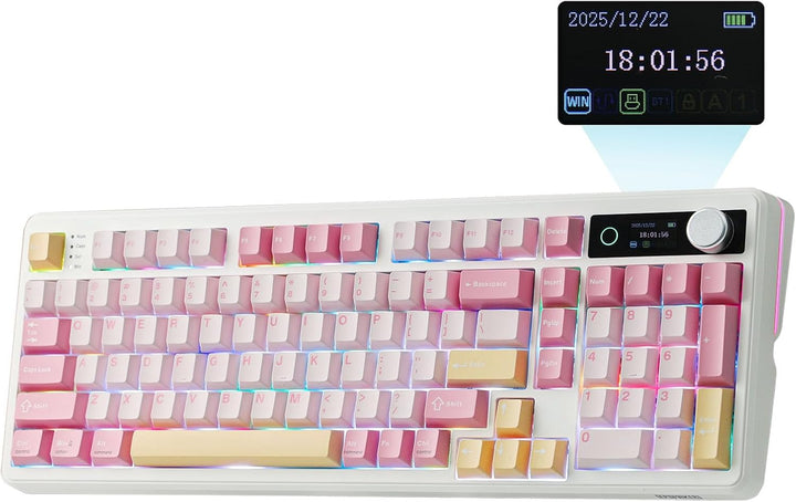 EPOMAKER TH99 PRO Teclado mecánico 96% con pantalla y perilla, 1000...