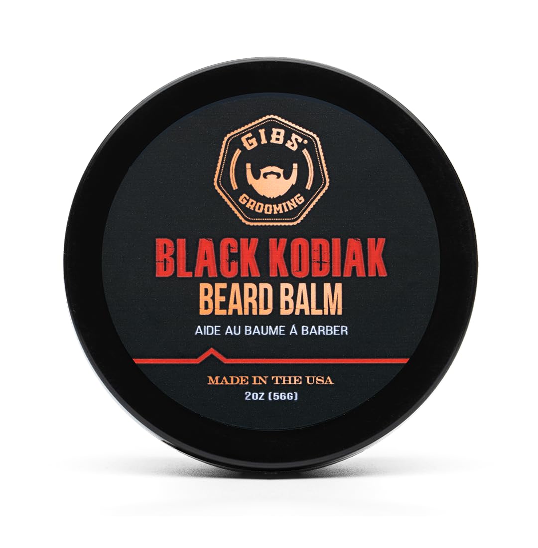 GIBS Grooming Black Kodiak Bálsamo para barba, 2 oz