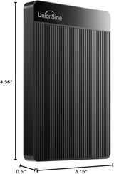 UnionSine - Disco duro externo portátil ultradelgado de 1 TB, HDD,...