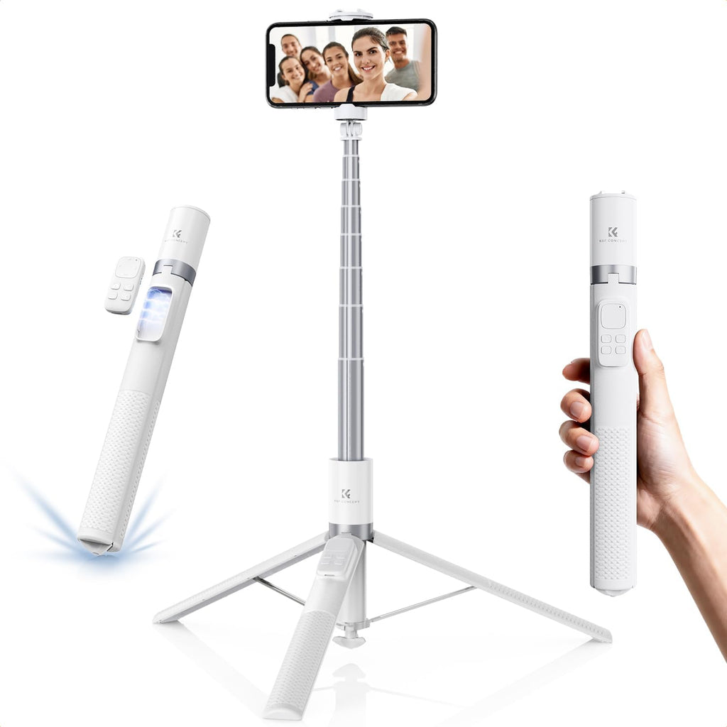 K&F CONCEPT Trípode de teléfono Pop Open y de plegado rápido de 69"