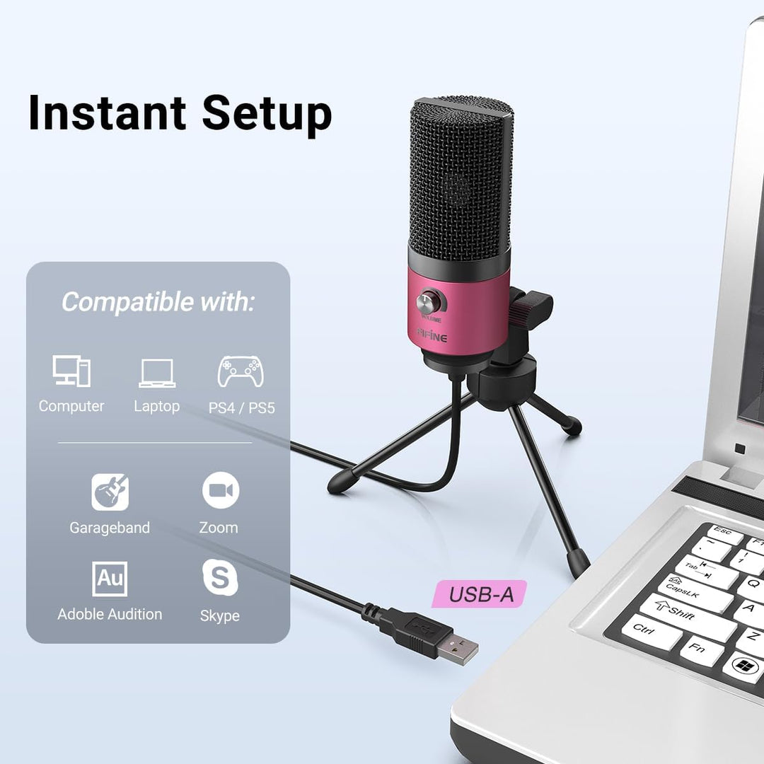 FIFINE - Micrófono de condensador USB para podcast grabado en el po...