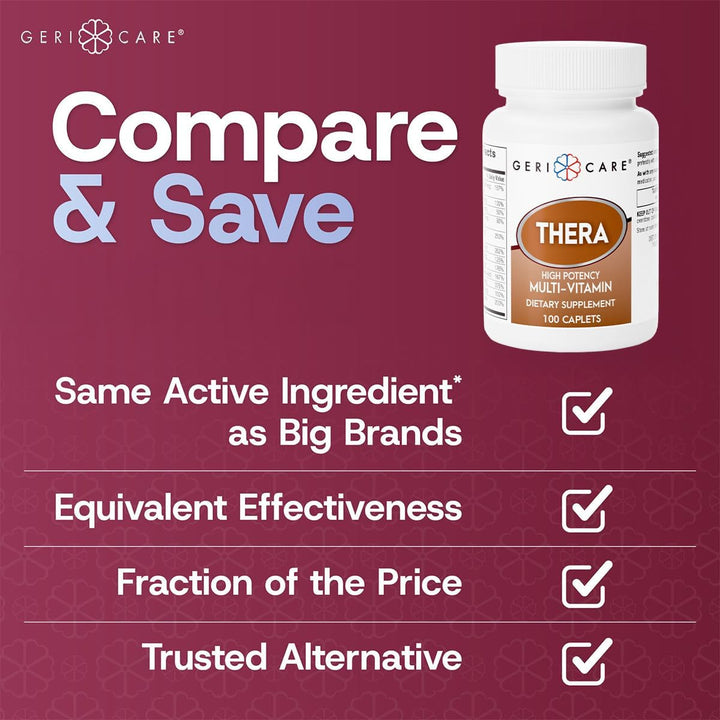 GeriCare Thera Cápsulas multivitamínicas de alta potencia, mezcla d...