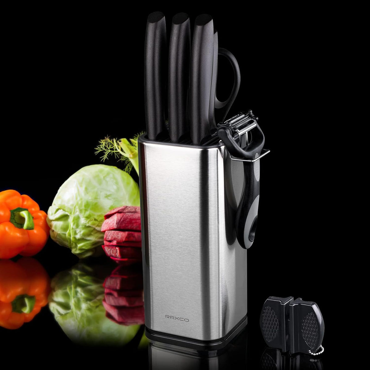 Juego de cuchillos de cocina de acero inoxidable de 10 piezas con