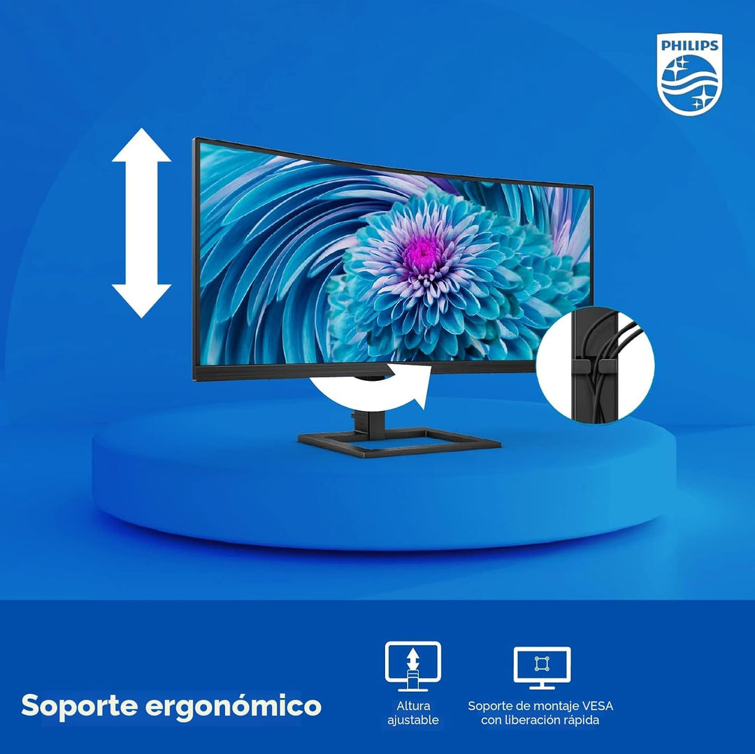 Philips 346E2CUAE - Monitor de computadora curvo de 34 pulgadas UWQ...