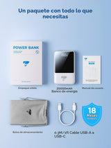 Aioneus Cargador portátil de carga rápida de 20000 mAh, 45 W con ca...