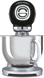 SMEG SMF04 - Batidora de pie Classico de 5 cuartos con arranque suave y mezcla constante, motor de 600 W, 10 velocidades, cuenco de acero inoxidable y escudo de vertido, mezclador planetario estilo