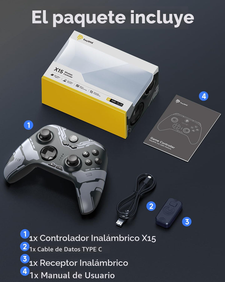EasySMX X15 PC Controller - Enhanced Wireless Bluetooth Controller...