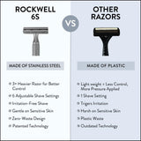 Maquinilla de afeitar de seguridad Rockwell Razors 6S de acero inox...