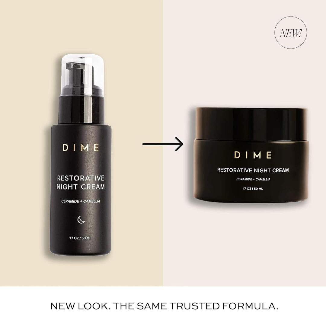 DIME Beauty Crema de noche restauradora, hidratante facial con cera...