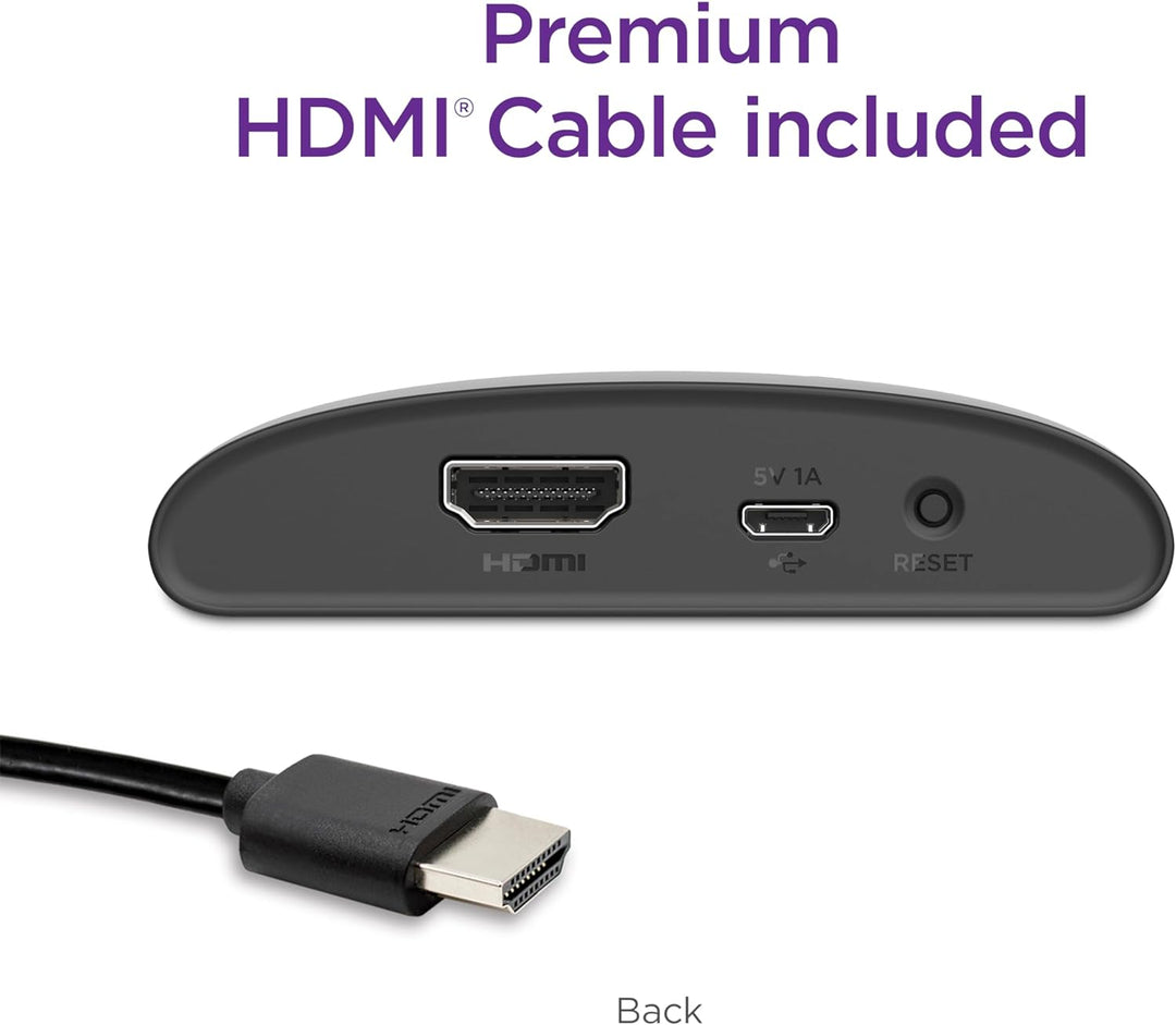 ROKU Express HD | Dispositivo con Cable HDMI, Control Remoto Simple, Configuración Guiada y Wi-Fi Rápido