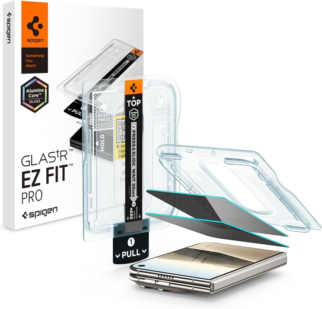 Spigen GlasTR EZ FIT Pro - Protector de pantalla de privacidad para iPhone
