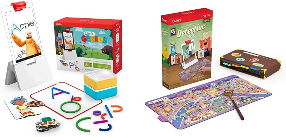Osmo Little Genius Starter Kit para tablet Fire + paquete de agencia detective de 5 a 12 años