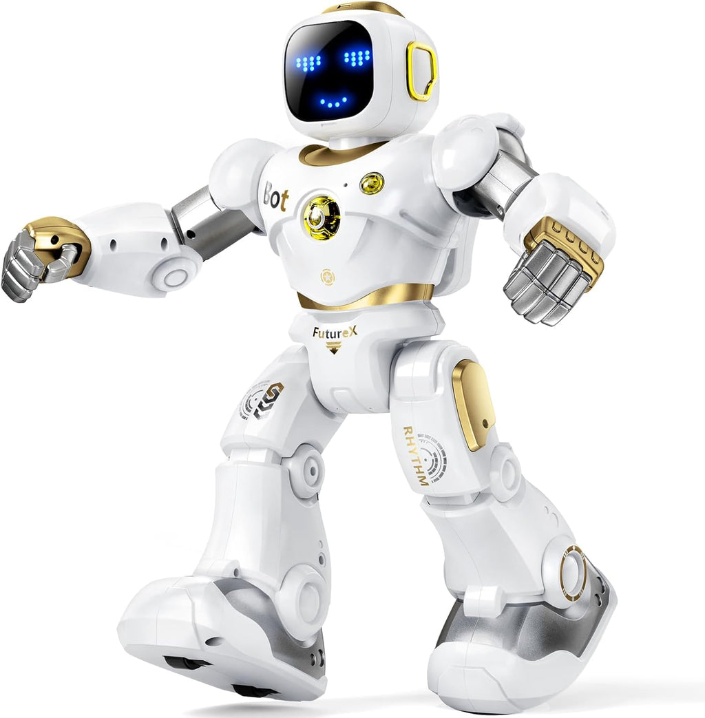 Ruko 1088 Robot de Juguete Programable para Niños, Regalo STEM, Dorado
