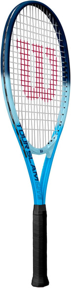 Wilson Tour Slam Lite - Raqueta de tenis recreativa para adultos, tamaño de empuñadura 3-4 3/8 pulgadas, color azul