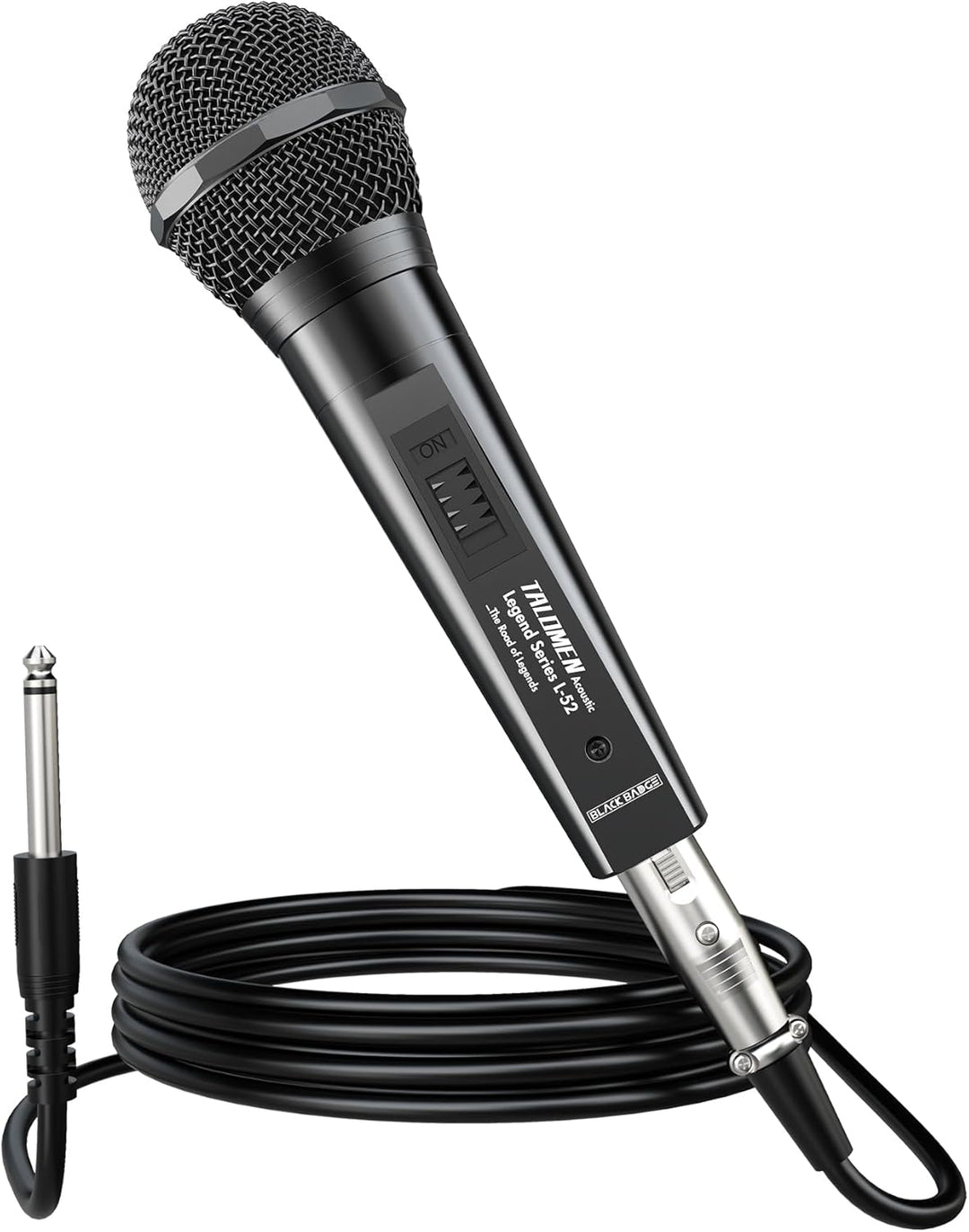 talomen Micrófono con cable para cantar, hembra de metal, interrupt...