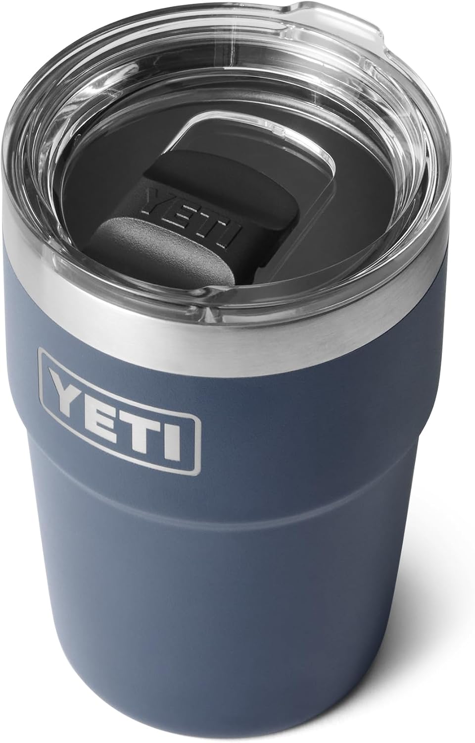 YETI Rambler - Vaso apilable de 16 onzas, aislado al vacío, de acero inoxidable con tapa MagSlider