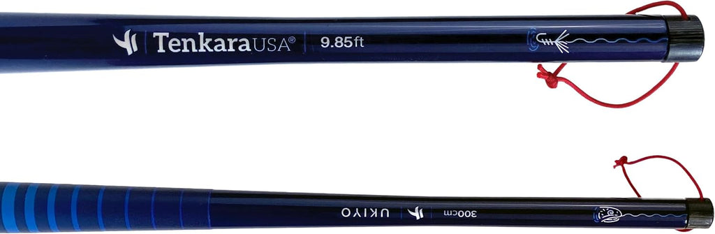 Tenkara USA Caña de pesca con mosca Ukiyo™ con funda, súper compacta para peces pequeños y medianos, ultra portátil, fibra de carbono, ligera (9 pies 10 pulgadas - 118.1 in)