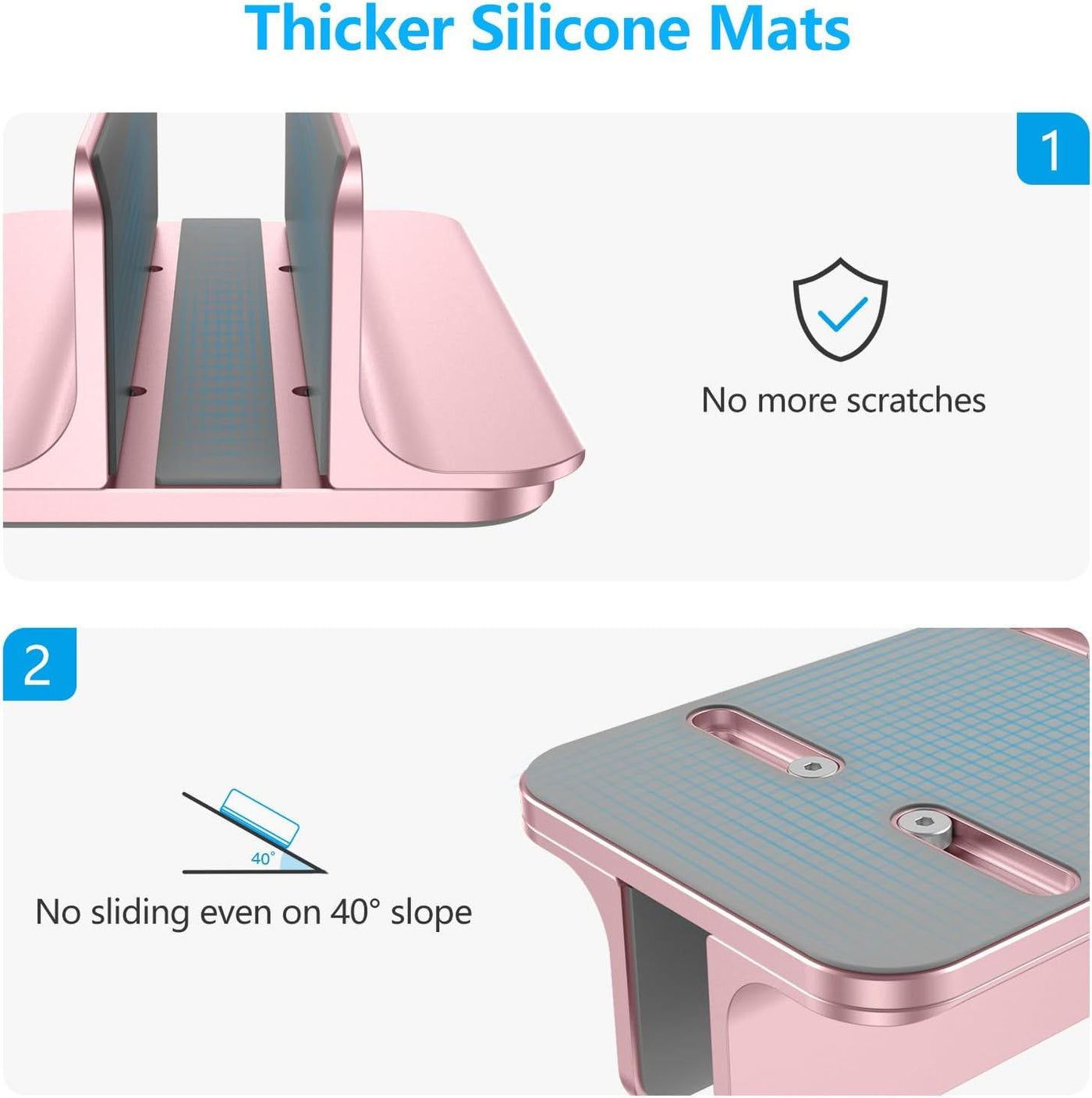 OMOTON Soporte vertical para laptop, soporte de aluminio de escrito...
